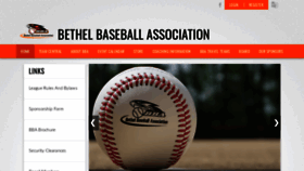 What Bethelbaseball.org website looked like in 2020 (3 years ago)