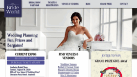 What Brideworld.com website looked like in 2020 (3 years ago)