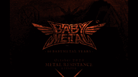 What Babymetal.com website looked like in 2020 (3 years ago)