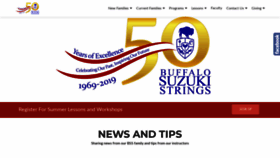 What Buffalosuzukistrings.org website looked like in 2020 (3 years ago)