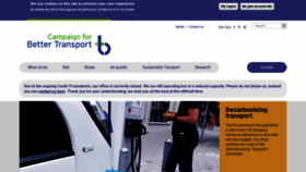 What Bettertransport.org.uk website looked like in 2020 (3 years ago)