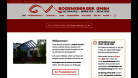 What Bogensberger.co.at website looked like in 2020 (3 years ago)