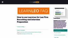 What Blog.learnleo.com website looked like in 2020 (3 years ago)
