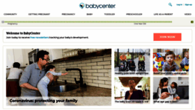 What Babycenter.com.au website looked like in 2020 (3 years ago)