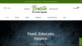 What Bentilia.com website looked like in 2020 (3 years ago)