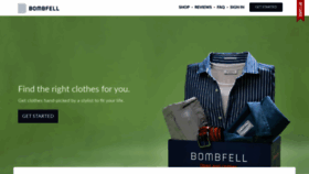 What Bombfell.com website looked like in 2020 (3 years ago)