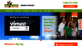 What Bigfrogfranchise.com website looked like in 2020 (3 years ago)