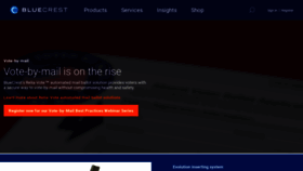 What Bluecrestinc.com website looked like in 2020 (3 years ago)