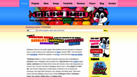 What Bubblegumdancer.com website looked like in 2020 (3 years ago)