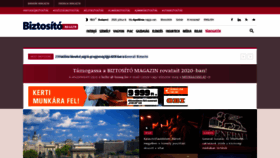What Biztositomagazin.hu website looked like in 2020 (3 years ago)