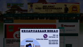 What Bekasikab.go.id website looked like in 2020 (3 years ago)