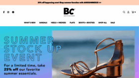 What Bcfootwear.com website looked like in 2020 (3 years ago)