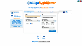 What Billigaflygbiljetter.se website looked like in 2020 (3 years ago)