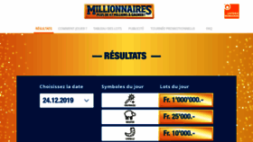 What Billetlemillion.ch website looked like in 2020 (3 years ago)