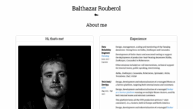 What Balthazar-rouberol.com website looked like in 2020 (3 years ago)