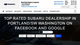 What Budclarysubaru.com website looked like in 2020 (3 years ago)