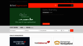 What Billetexpressen.dk website looked like in 2020 (3 years ago)
