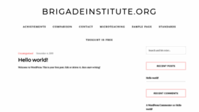 What Brigadeinstitute.org website looked like in 2020 (3 years ago)