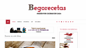 What Begorecetas.com website looked like in 2020 (3 years ago)