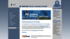 What Beham.com website looked like in 2020 (3 years ago)