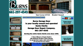What Burnsgaragedoor.com website looked like in 2020 (3 years ago)