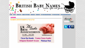 What Britishbabynames.com website looked like in 2020 (3 years ago)
