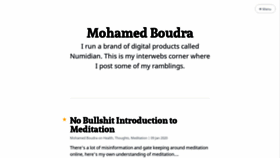 What Boudra.me website looked like in 2020 (3 years ago)