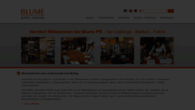 What Blume-pr.de website looked like in 2020 (3 years ago)