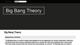 What Big-bang-theory.com website looked like in 2020 (3 years ago)