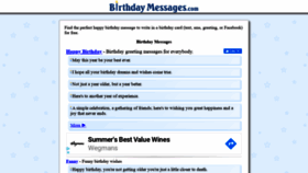 What Birthdaymessages.com website looked like in 2020 (3 years ago)