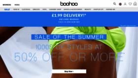 What Boohoo.co.uk website looked like in 2020 (3 years ago)