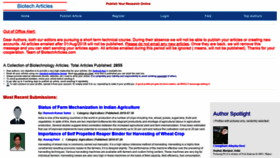 What Biotecharticles.com website looked like in 2020 (3 years ago)