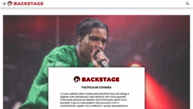 What Backstage.pt website looked like in 2020 (3 years ago)