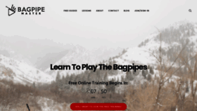 What Bagpipemaster.com website looked like in 2020 (3 years ago)