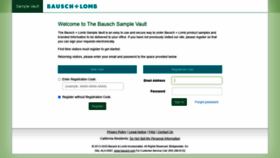 What Bauschsamplevault.com website looked like in 2020 (3 years ago)