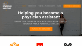 What Beaphysicianassistant.com website looked like in 2020 (3 years ago)