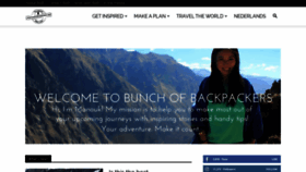 What Bunchofbackpackers.com website looked like in 2020 (3 years ago)