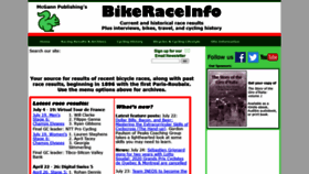 What Bikeraceinfo.com website looked like in 2020 (4 years ago)