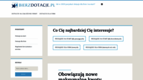 What Bierzdotacje.pl website looked like in 2020 (3 years ago)