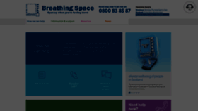 What Breathingspace.scot website looked like in 2020 (5 years ago)