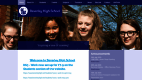 What Beverleyhigh.net website looked like in 2020 (3 years ago)