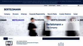 What Bertelsmann.com website looked like in 2020 (3 years ago)