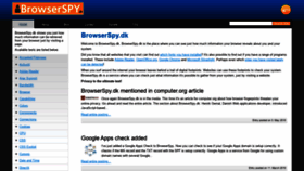 What Browserspy.dk website looked like in 2020 (3 years ago)