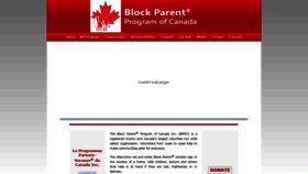 What Blockparent.ca website looked like in 2020 (3 years ago)