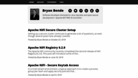 What Bryanbende.com website looked like in 2020 (3 years ago)