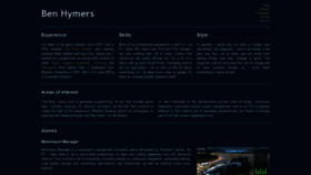 What Benhymers.com website looked like in 2020 (3 years ago)