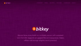 What Bitkey.io website looked like in 2020 (3 years ago)