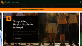 What Baylor.edu website looked like in 2020 (6 years ago)