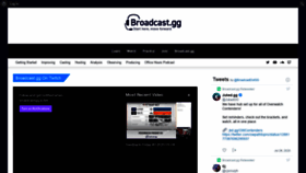 What Broadcast.gg website looked like in 2020 (3 years ago)