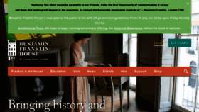 What Benjaminfranklinhouse.org website looked like in 2020 (4 years ago)